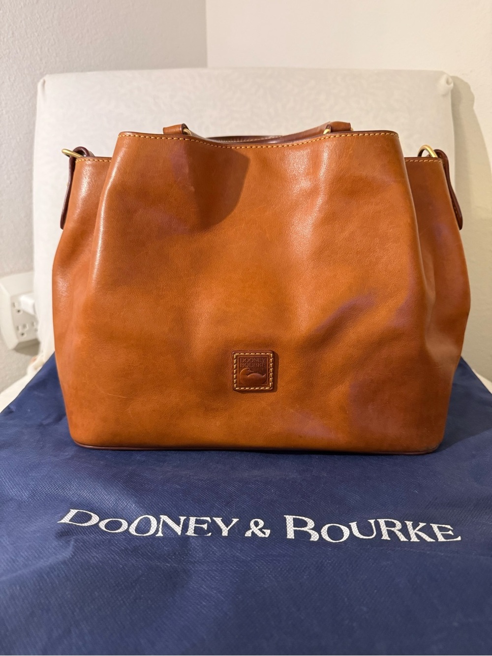 Dooney & Bourke Florentine Tan Leather Medium Shoulder Bag